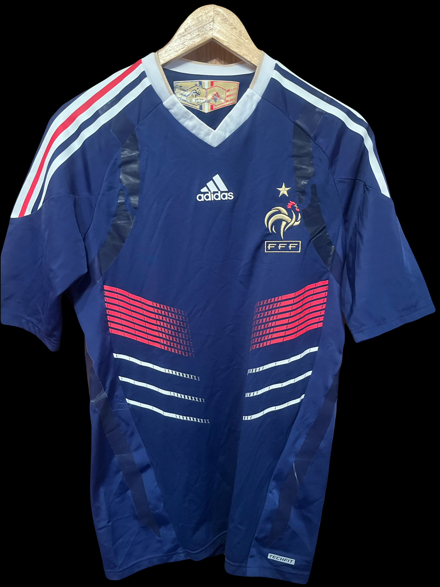 France 2010 Home Football Shirt Large - Fits Medium - Techfit Player Issue