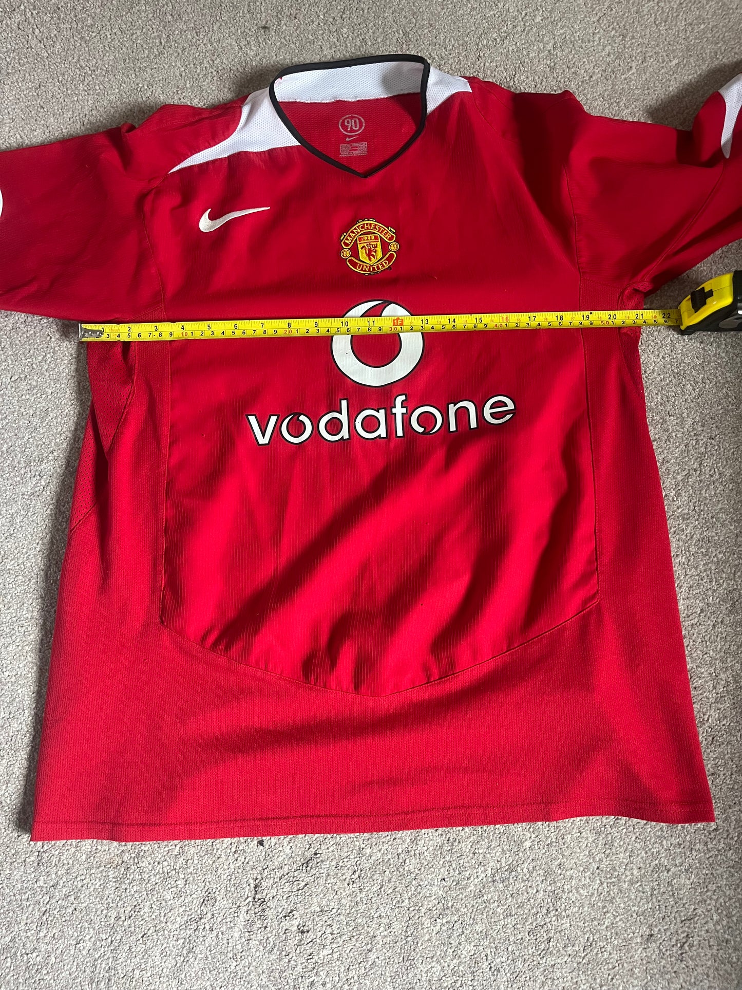 Manchester United 2004/2005/2006 Home Extra Large - Fits Large - Long Sleeve - Wayne Rooney