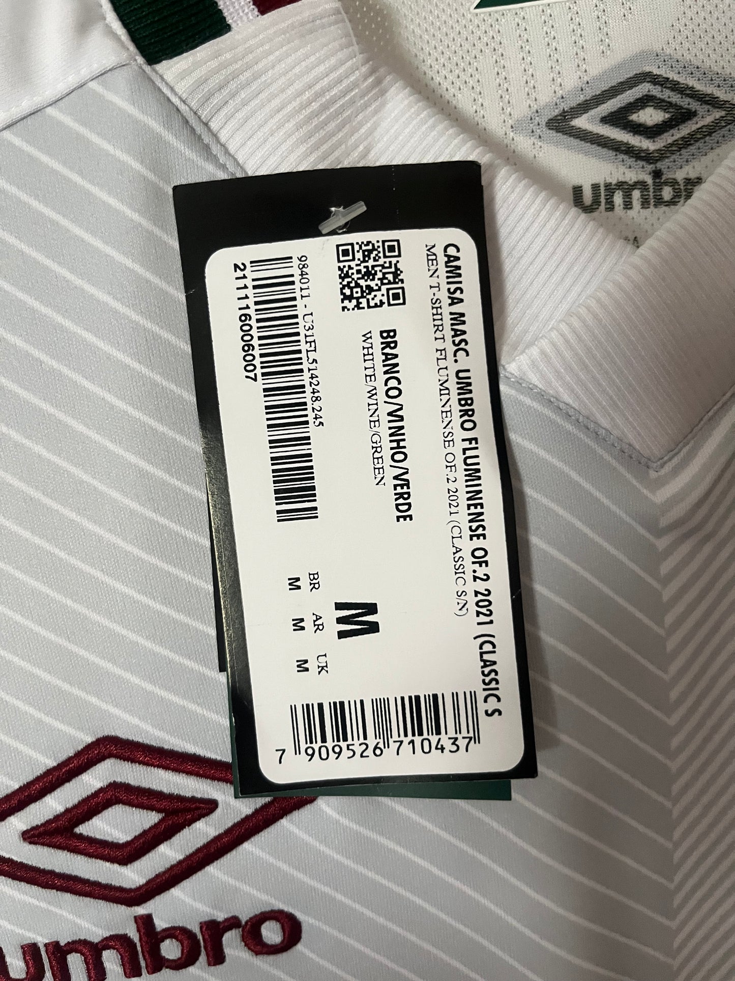 BNWT Fluminense 2021 Away Football Shirt Medium - 150 Years Anniversary
