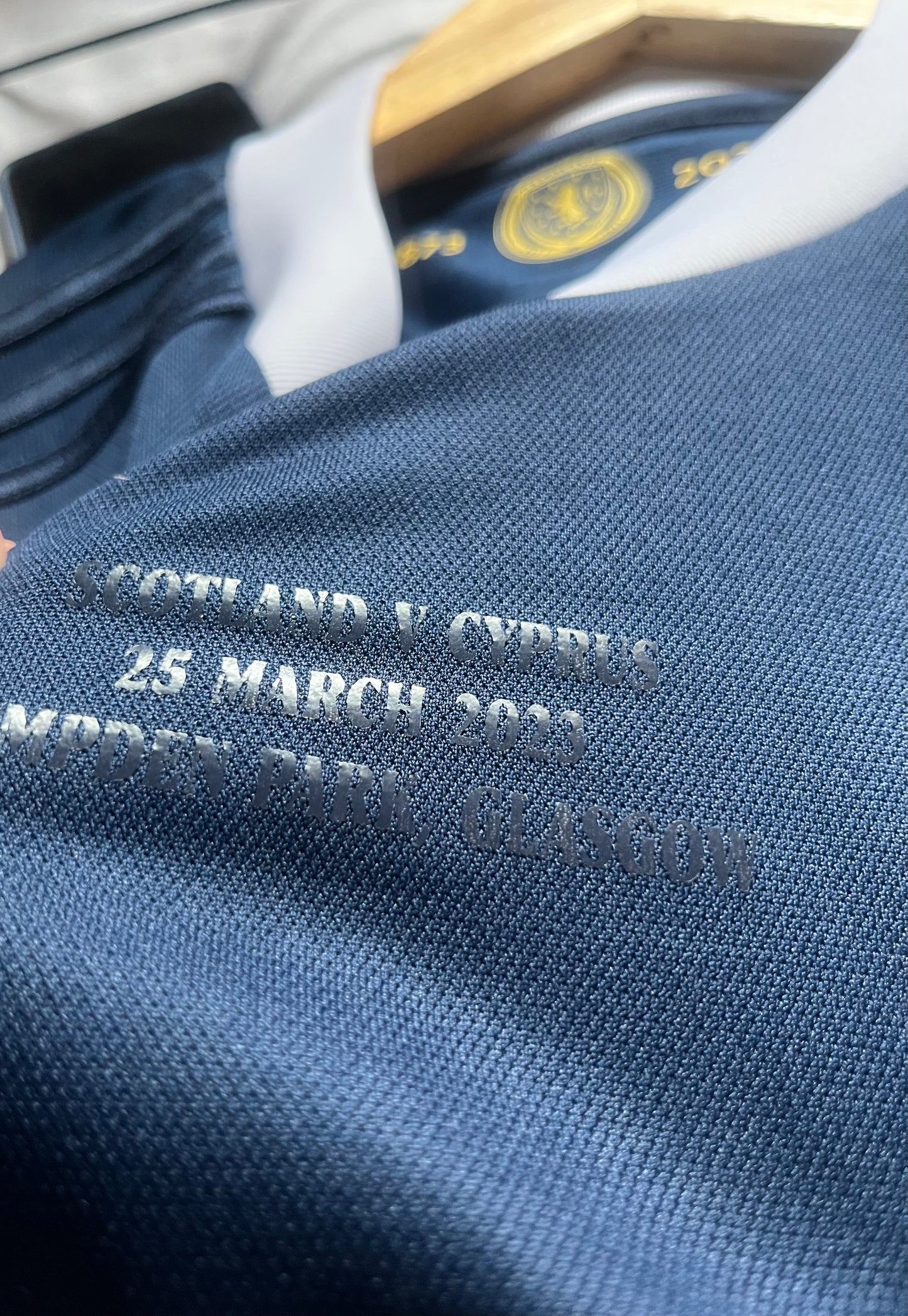 Scotland 2023 Limited Edition Home Small - 150 Years Anniversary - Scotland Vs Cyprus Detailing