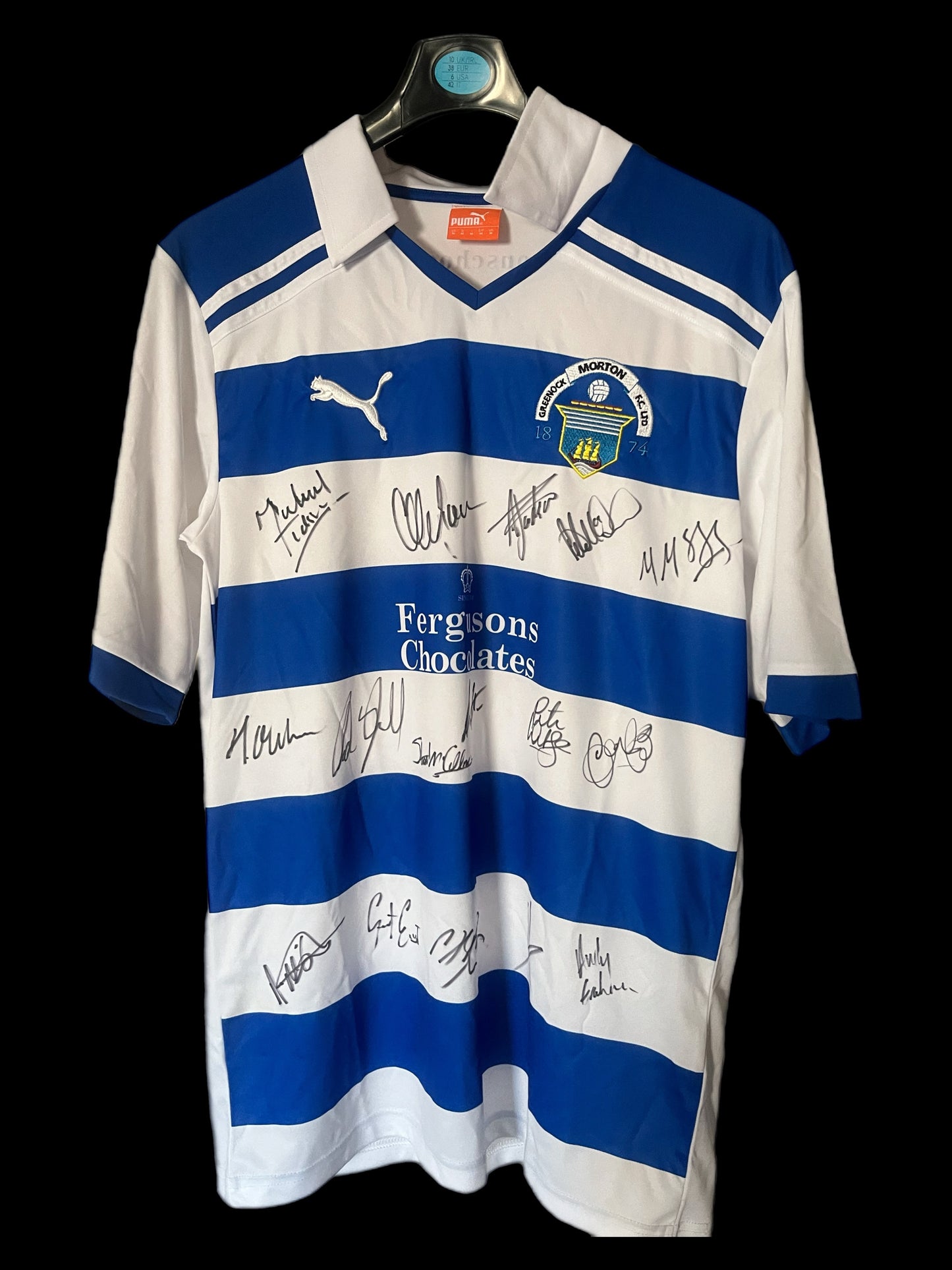 Greenock Morton 2011/2012 Home Football Shirt Squad Signed