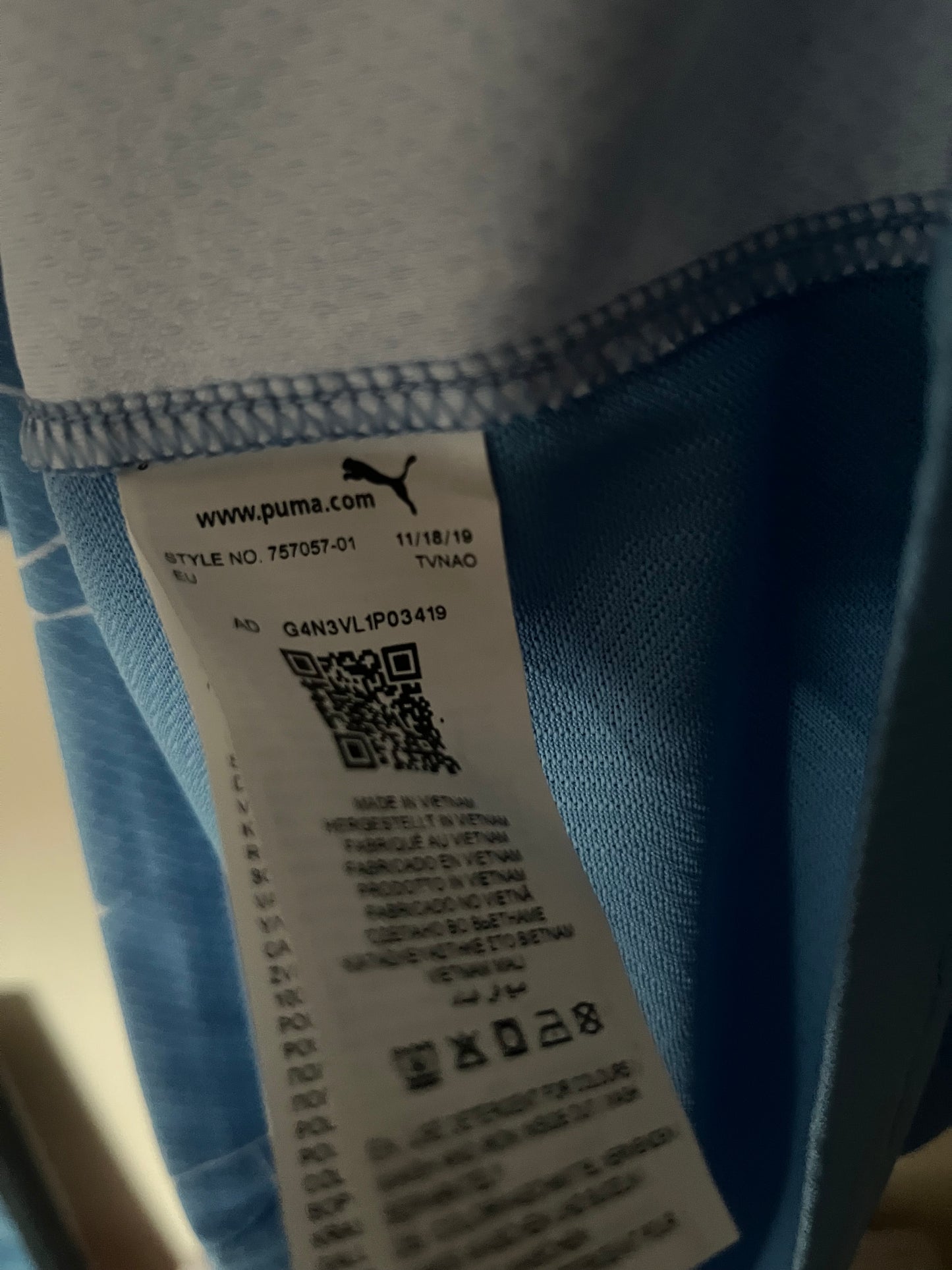 Manchester City 2020/2021 Home Football Shirt Extra Large - Fits Large - Player Issue - Joao Cancelo