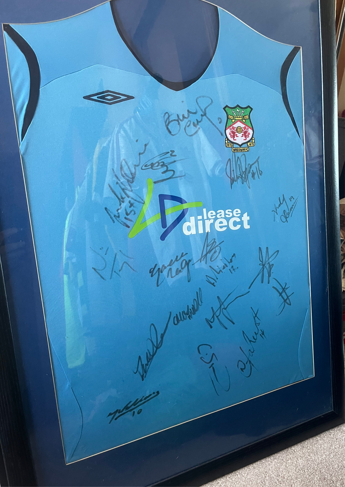 Wrexham AFC 2008/2009 Away - Squad Signed + Framed
