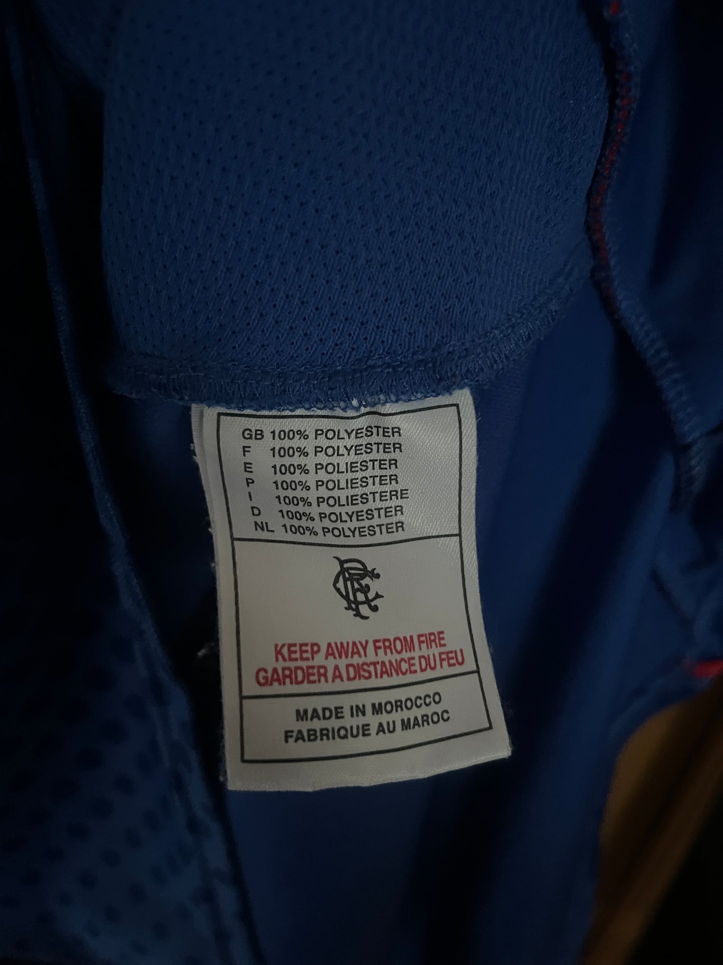 Glasgow Rangers 2002/2003 Home Football Shirt Large