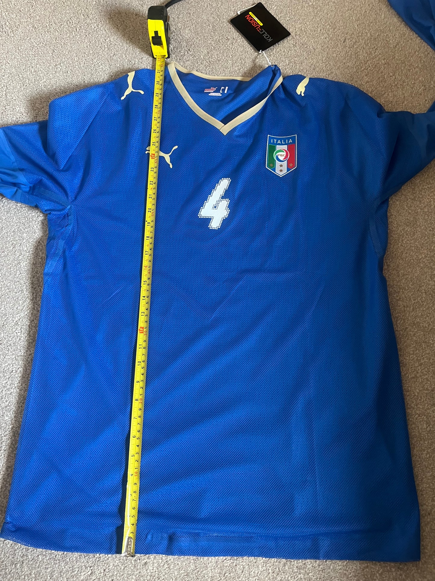 BNWT Italy 2006 Home Extra Large - Fits Large - Giorgio Chiellini - Player Issue Long Sleeve