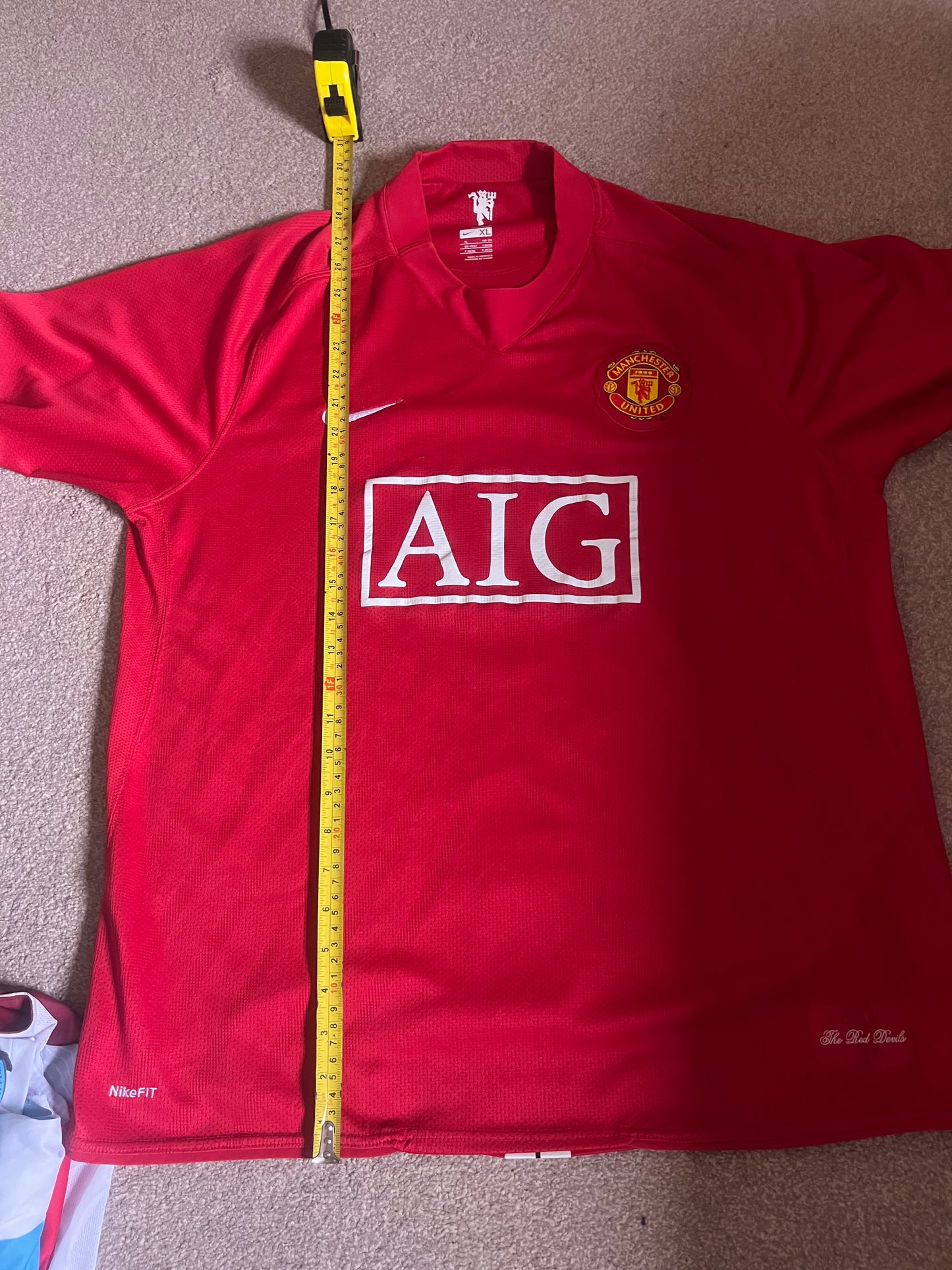 Manchester United 2007/2008/2009 Home Extra Large - Fits Large - Cristiano Ronaldo