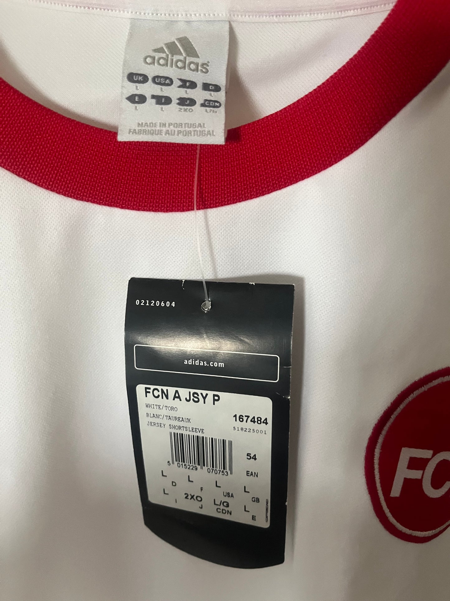 BNWT 1. FC Nürnberg 2003/2004 Away Large - Fits XL - Player Issue