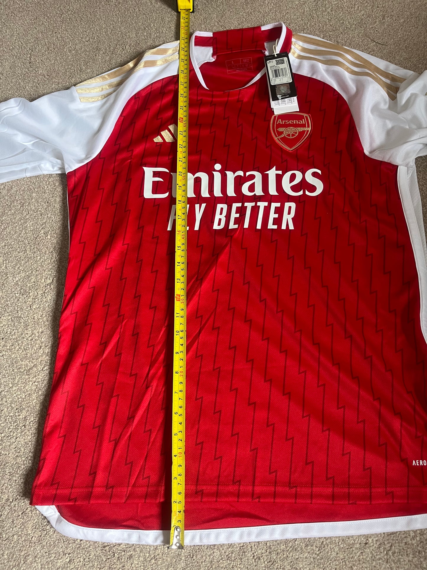 BNWT Arsenal 2023/2024 Home Long Sleeve Large
