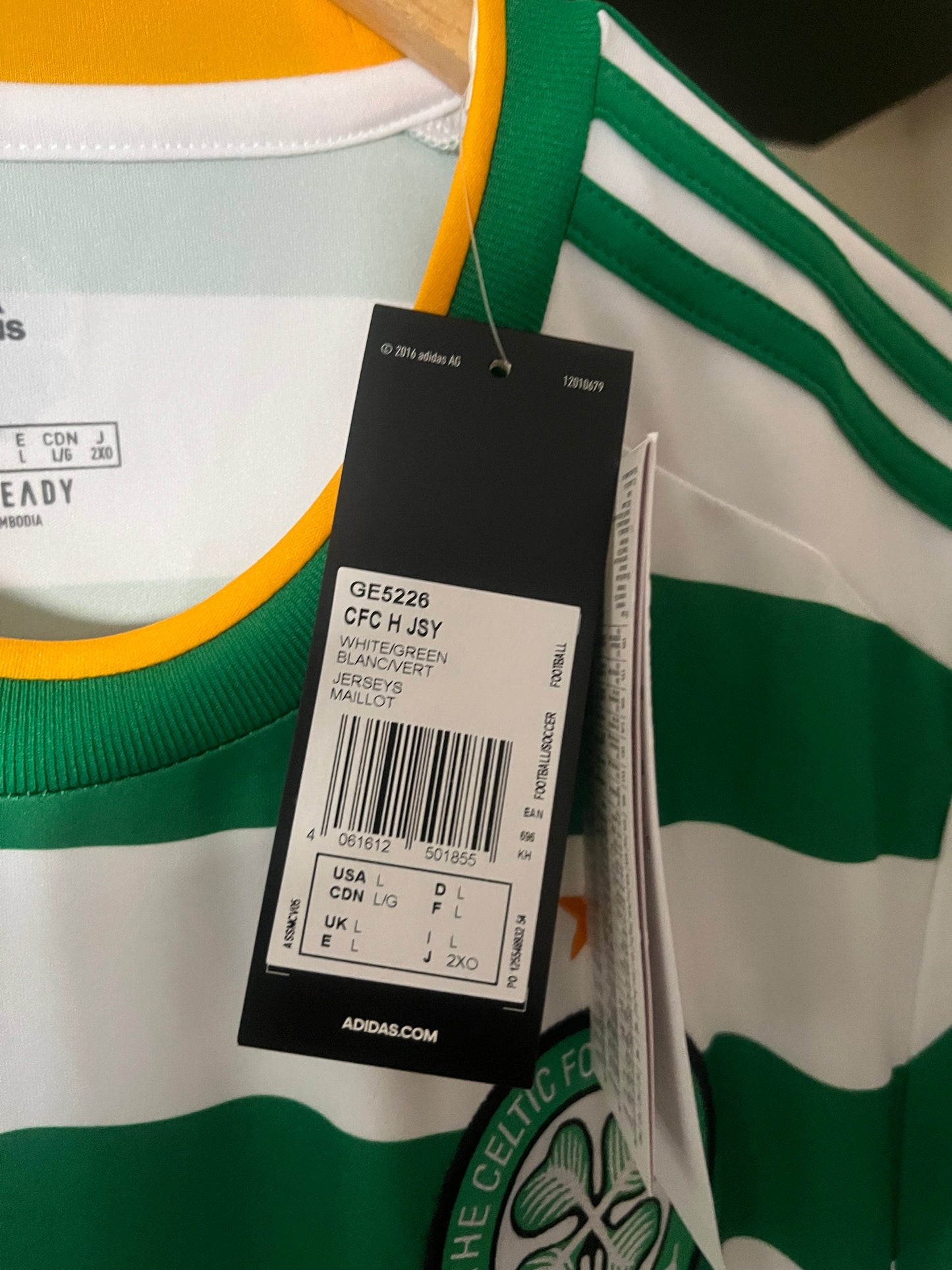BNWT Celtic 2020/2021 Home Football Shirt Large - Scott Brown