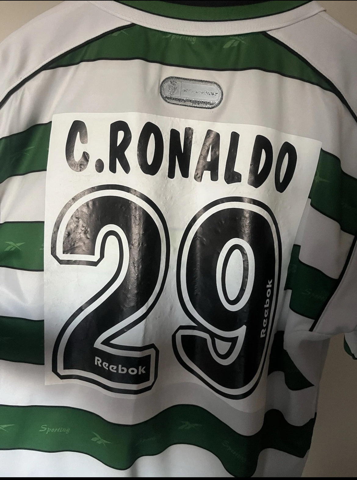 Sporting Clube de Portugal 2001/2002 Home Medium - Fits Large - Cristiano Ronaldo