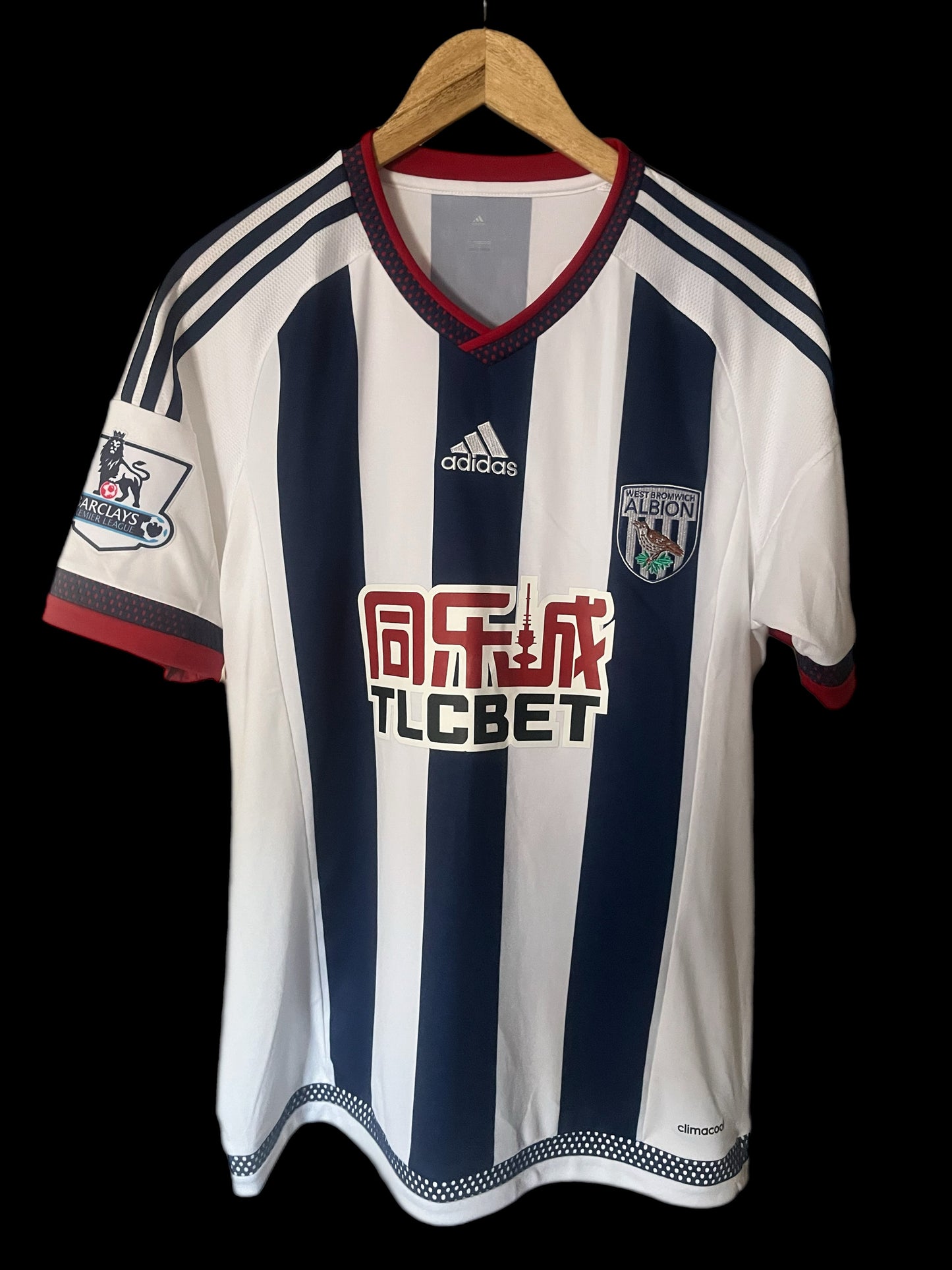 West Bromwich Albion 2015/2016 Home Football Shirt Medium - Saido Berahino