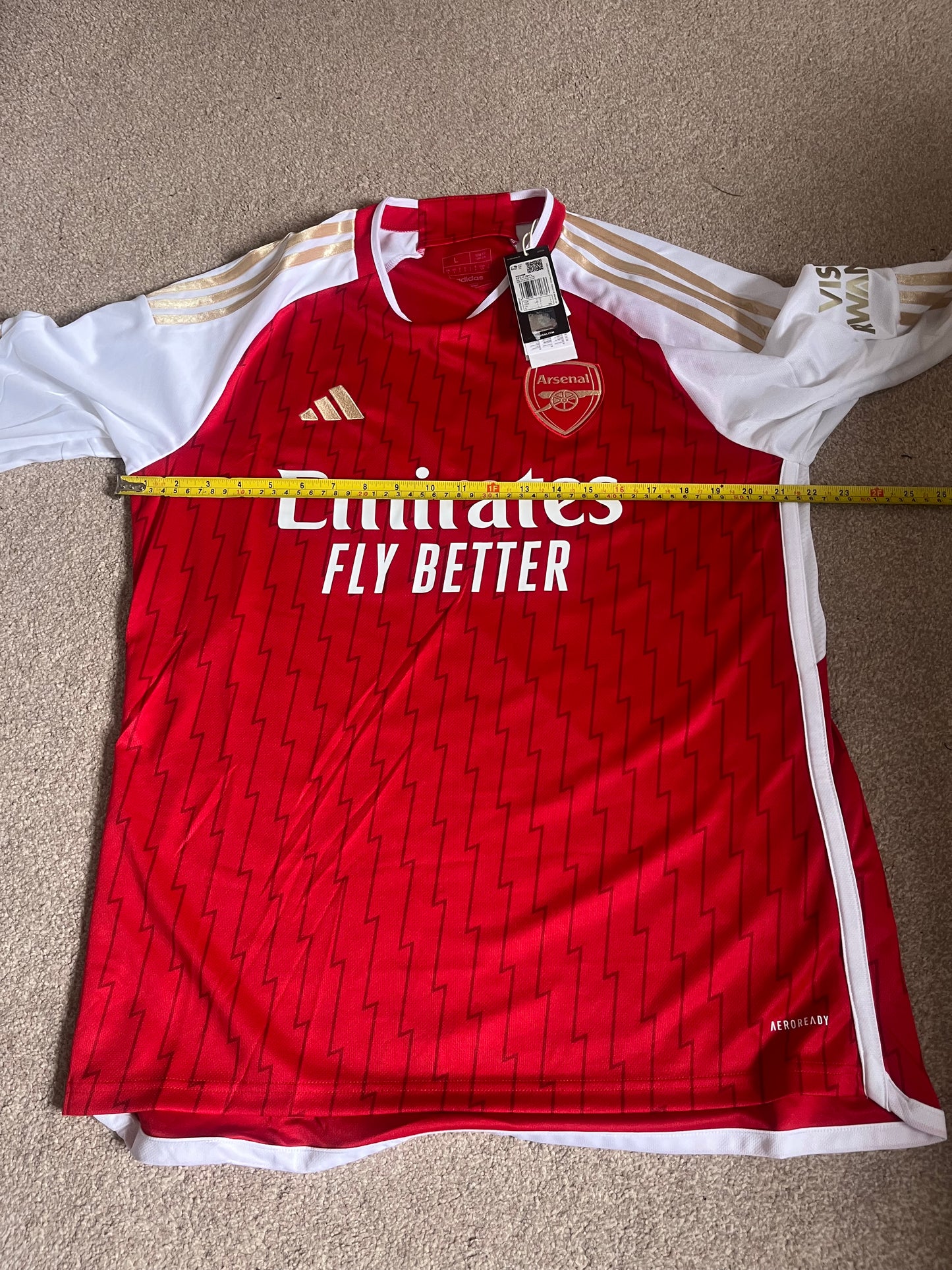 BNWT Arsenal 2023/2024 Home Long Sleeve Large