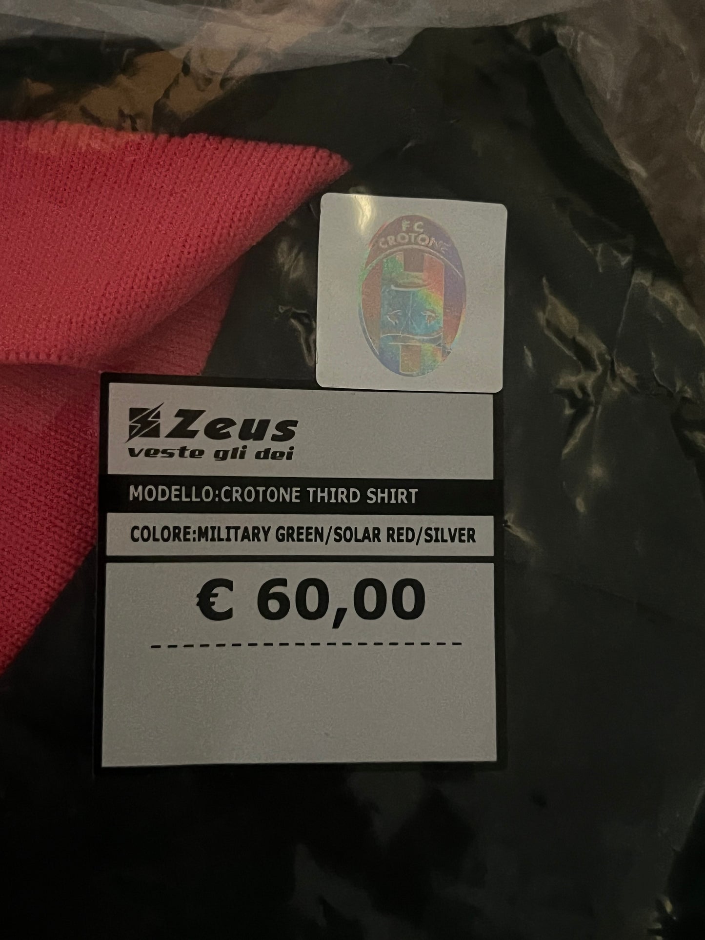 BNWT BNIB FC Crotone 2020/2021 Third 2XL - Fits Large