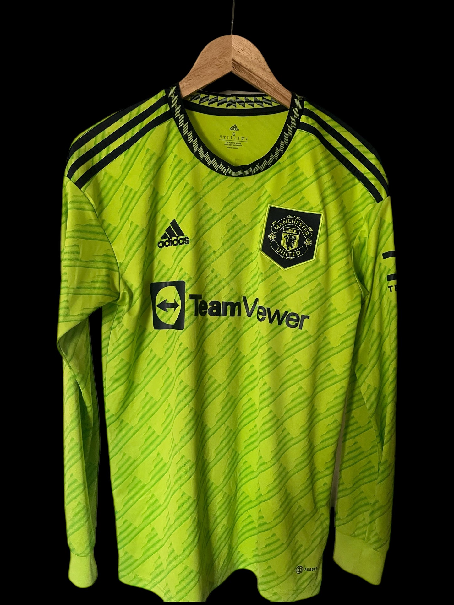 Manchester United 2022/2023 Third Football Shirt Small - Long Sleeve - Alejandro Garnacho