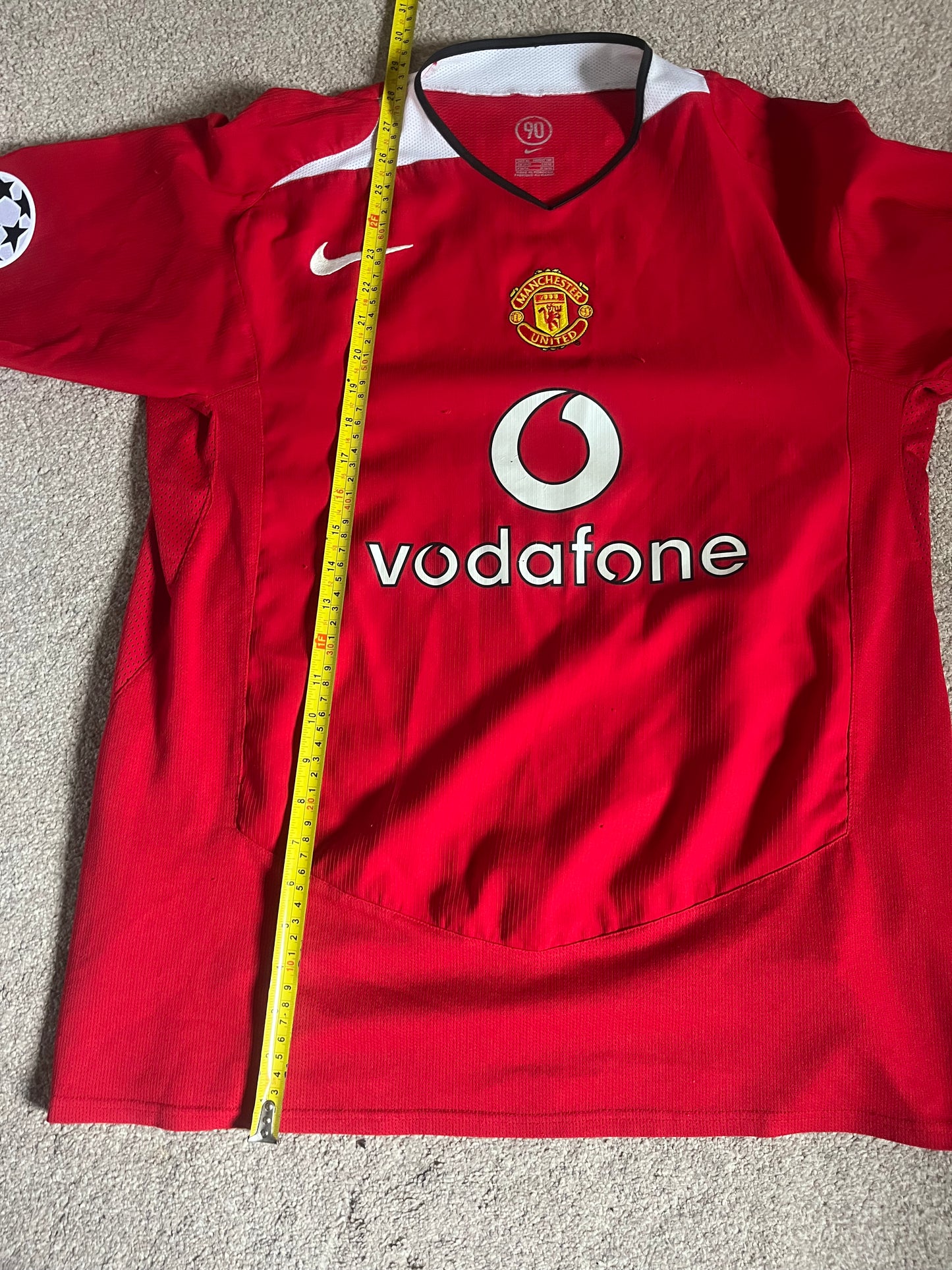 Manchester United 2004/2005/2006 Home Extra Large - Fits Large - Long Sleeve - Wayne Rooney