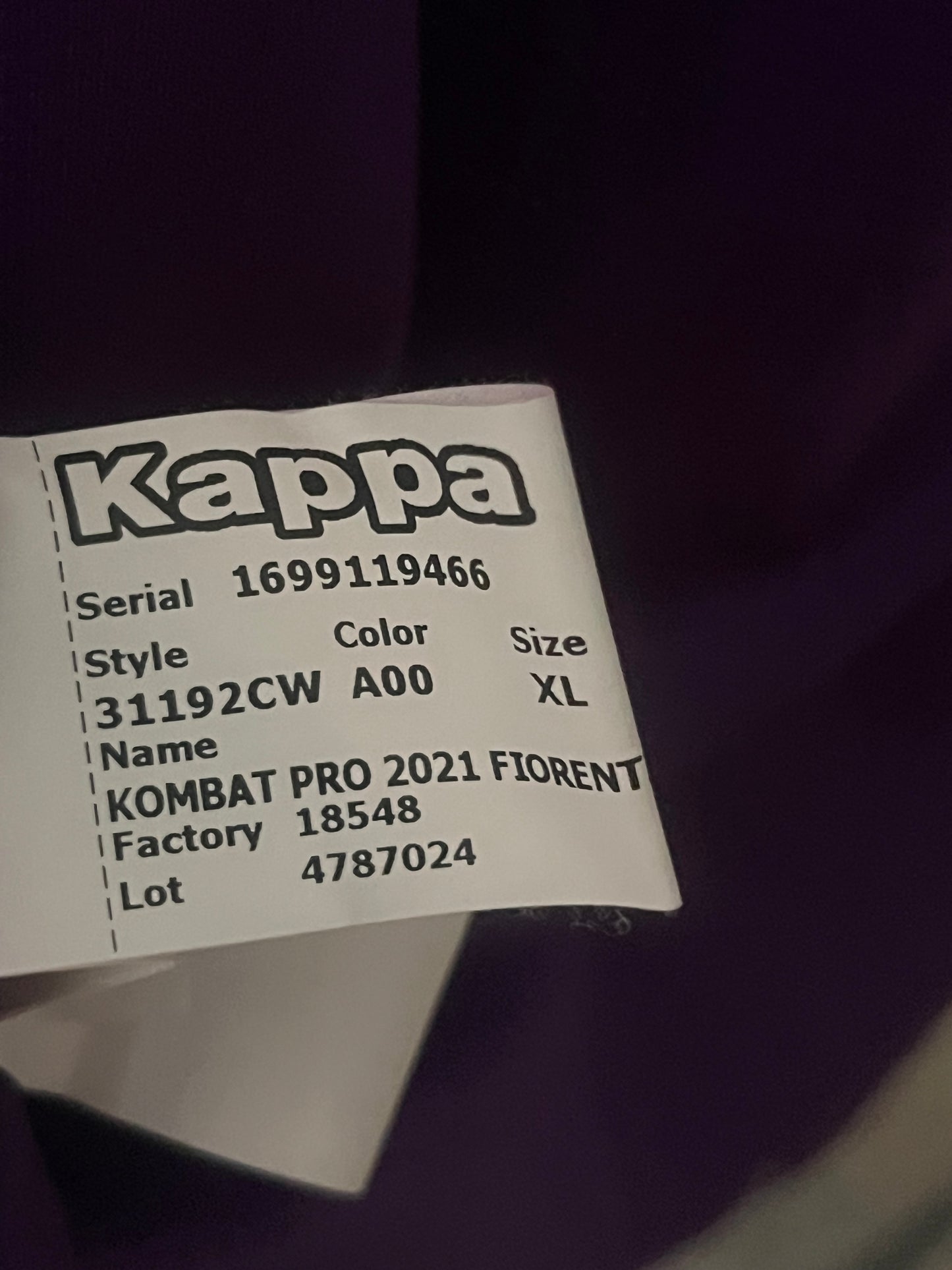 ACF Fiorentina 2020/2021 Home Football Shirt Extra Large - Fits Medium - KOMBATPRO Spec