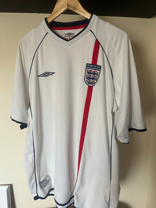 England 2001/2002/2003 Home 2XL - Fits Extra Large