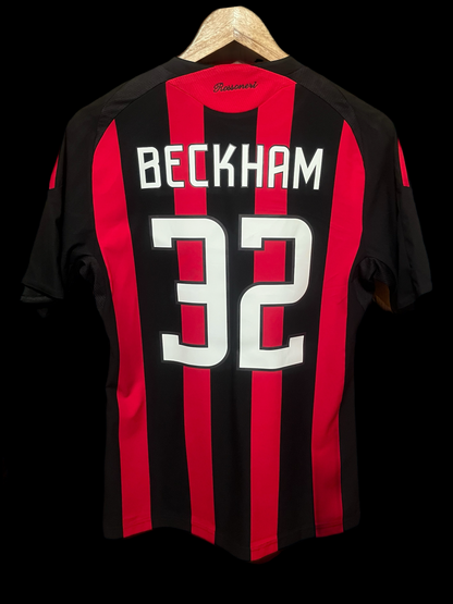 AC Milan 2008/2009 Home Football Shirt Small - David Beckham