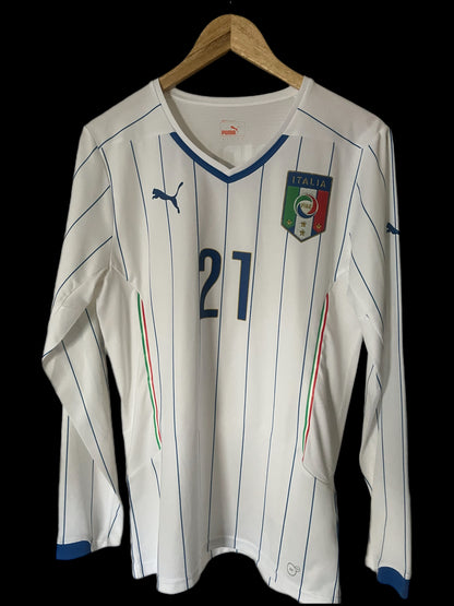 Italy 2014 Away Football Shirt Medium - Fits Small - Andrea Pirlo - Player Spec/Issue