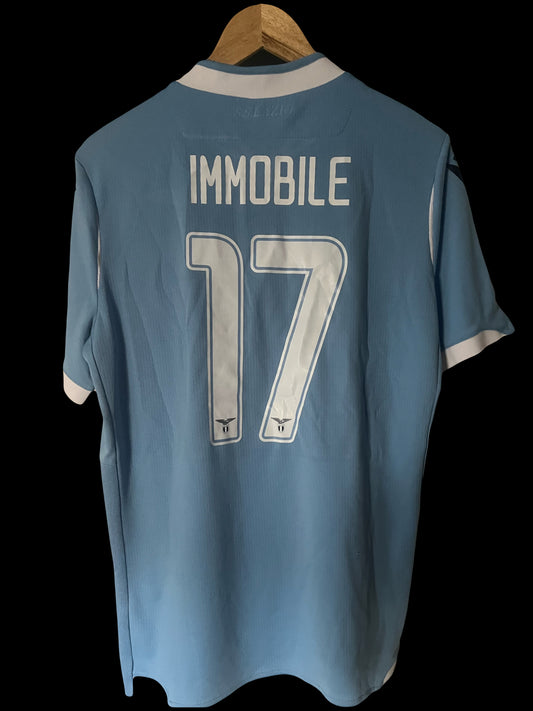 SS Lazio 2019/2020 Home Football Shirt Large - Fits Medium - Ciro Immobile