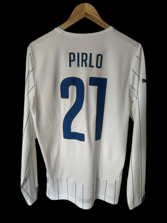 Italy 2014 Away Football Shirt Medium - Fits Small - Andrea Pirlo - Player Spec/Issue