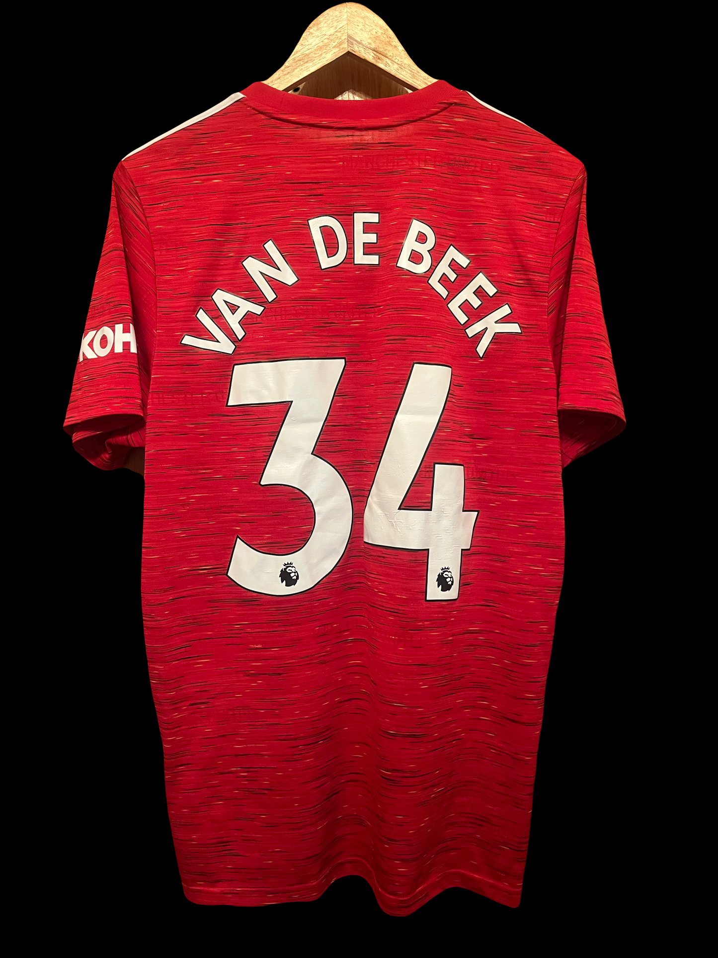Manchester United 2020/2021 Home Football Shirt Large - Donny Van De Beek