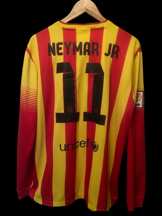 FC Barcelona 2014/2015 Away Football Shirt Large - Long Sleeve - Neymar Jr