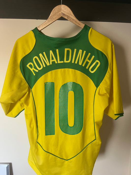 Brazil 2004/2005/2006 Home Large - Ronaldinho