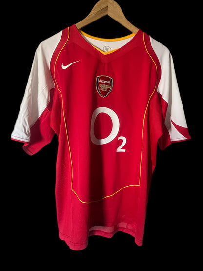 Arsenal 2004/2005 Home Football Shirt Large - Thierry Henry - Signed