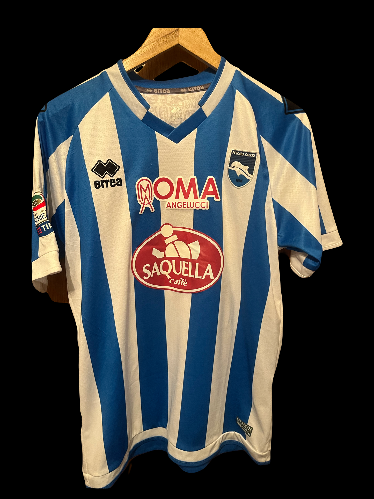 Pescara 2016/2017 Home Football Shirt - Robert Muric - Match Issued + Signed