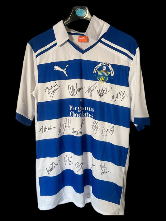 Greenock Morton 2011/2012 Home Football Shirt Squad Signed