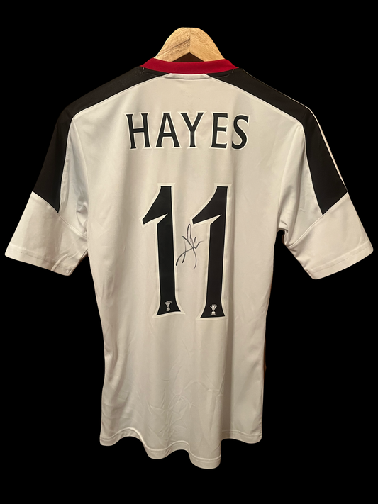 Aberdeen 2013/2014 Away Football Shirt Small - Jonny Hayes - Signed