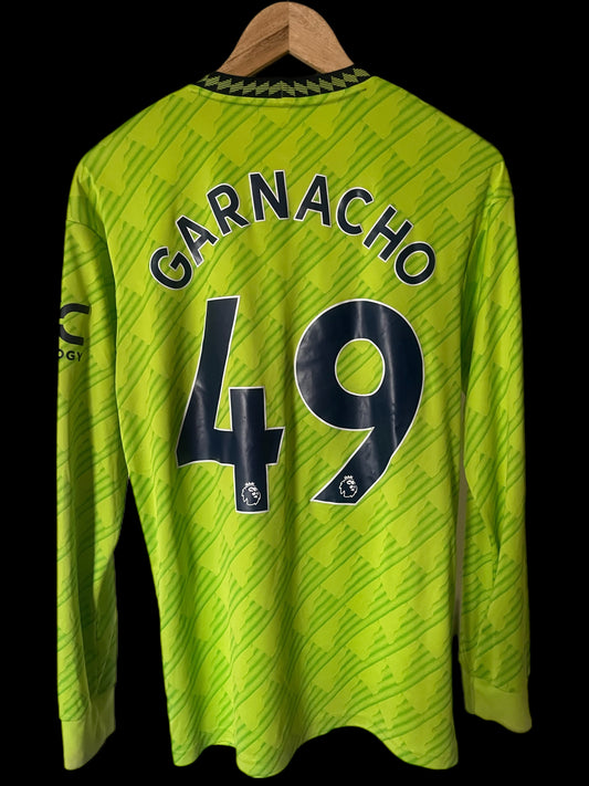 Manchester United 2022/2023 Third Football Shirt Small - Long Sleeve - Alejandro Garnacho