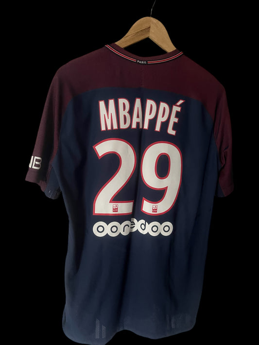 Paris Saint Germain 2017/2018 Home Football Shirt Large - Fits Medium - Kylian Mbappé - Vaporknit