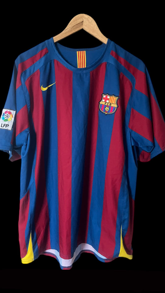 FC Barcelona 2005/2006 Home Football Shirt Large Mens