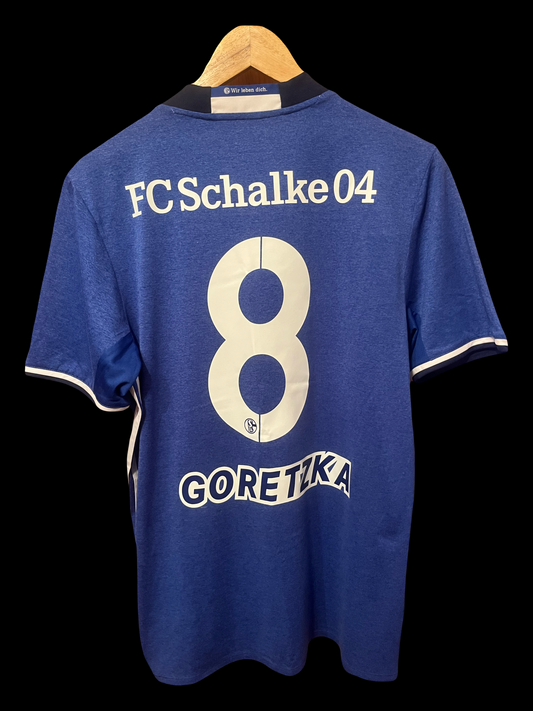 FC Schalke 04 2016/2017 Home Football Shirt Medium - Leon Goretzka