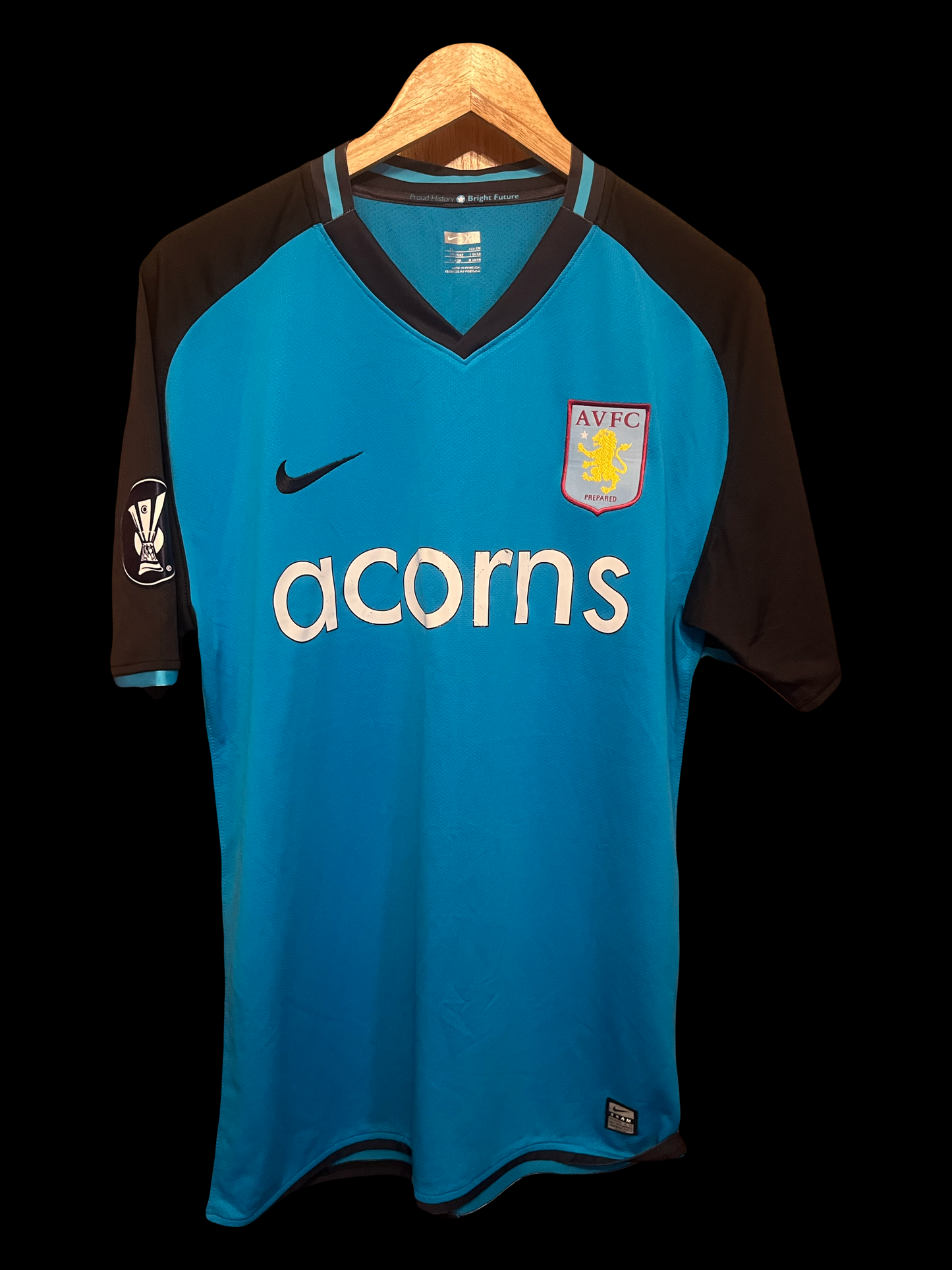 Aston Villa 2009/2010 Third Football Shirt Extra Large - Wilfried Bouma  - Matchworn UEFA Cup