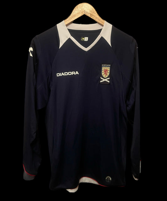 Scotland 2008 Home Football Shirt Small - Long Sleeve