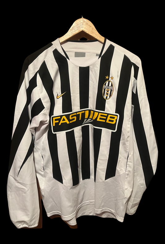 Juventus 2003/2004 Home Football Shirt Medium - Long Sleeve