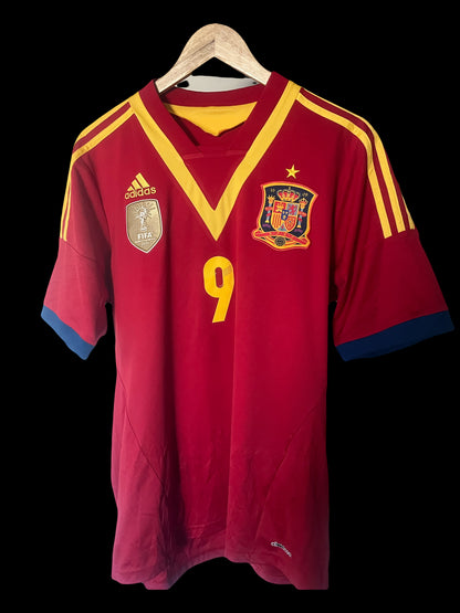 Spain 2013/2014 Home Football Shirt Large - Fernando Torres