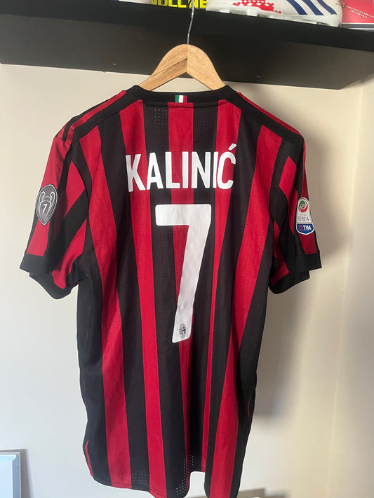 AC Milan 2017/2018 Home Extra Large - Fits Large - Nikola Kalinić - Kitroom/Match Issued/Worn