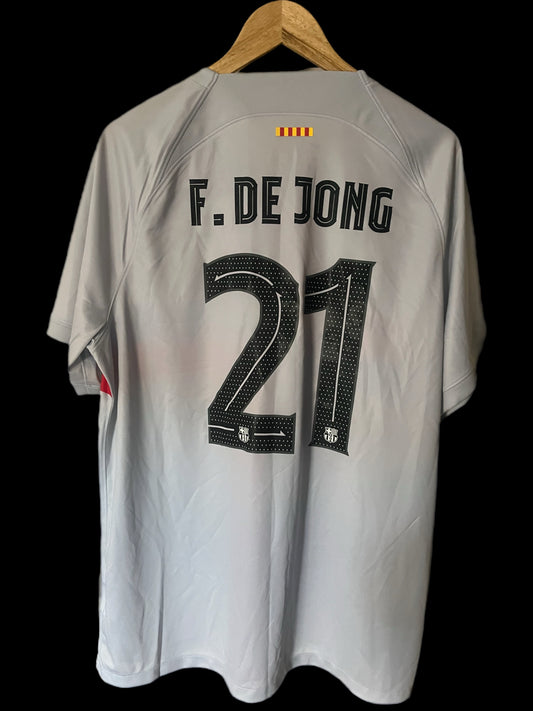 FC Barcelona 2022/2023 Third Football Shirt Extra Large - Frenkie De Jong