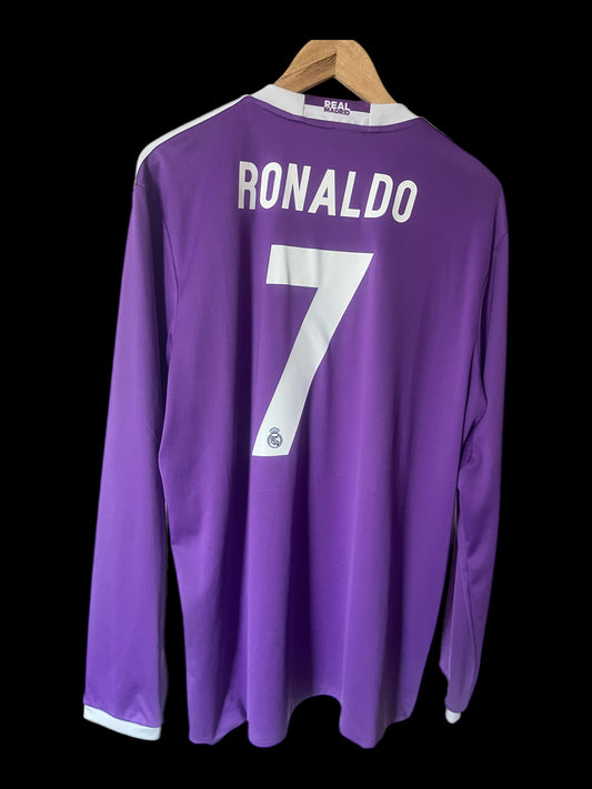 Real Madrid 2016/2017 Away Football Shirt Extra Large - Long Sleeve - Cristiano Ronaldo