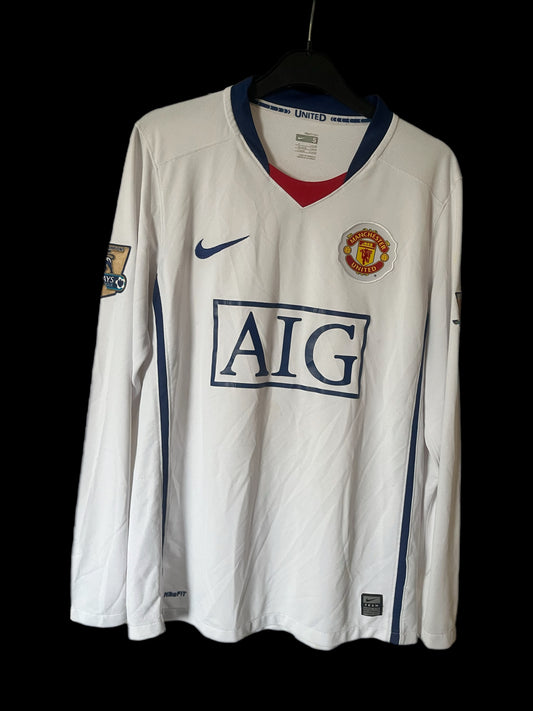 Manchester United 2008/2009 Away Football Shirt Small - Long Sleeve