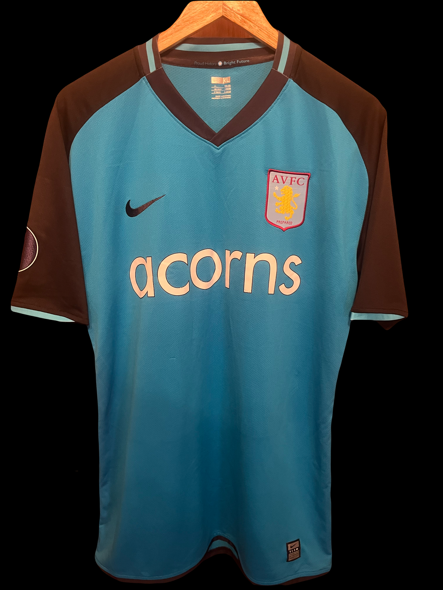 Aston Villa 2009/2010 Third Football Shirt Extra Large - Ciaran Clark  - Matchworn UEFA Cup
