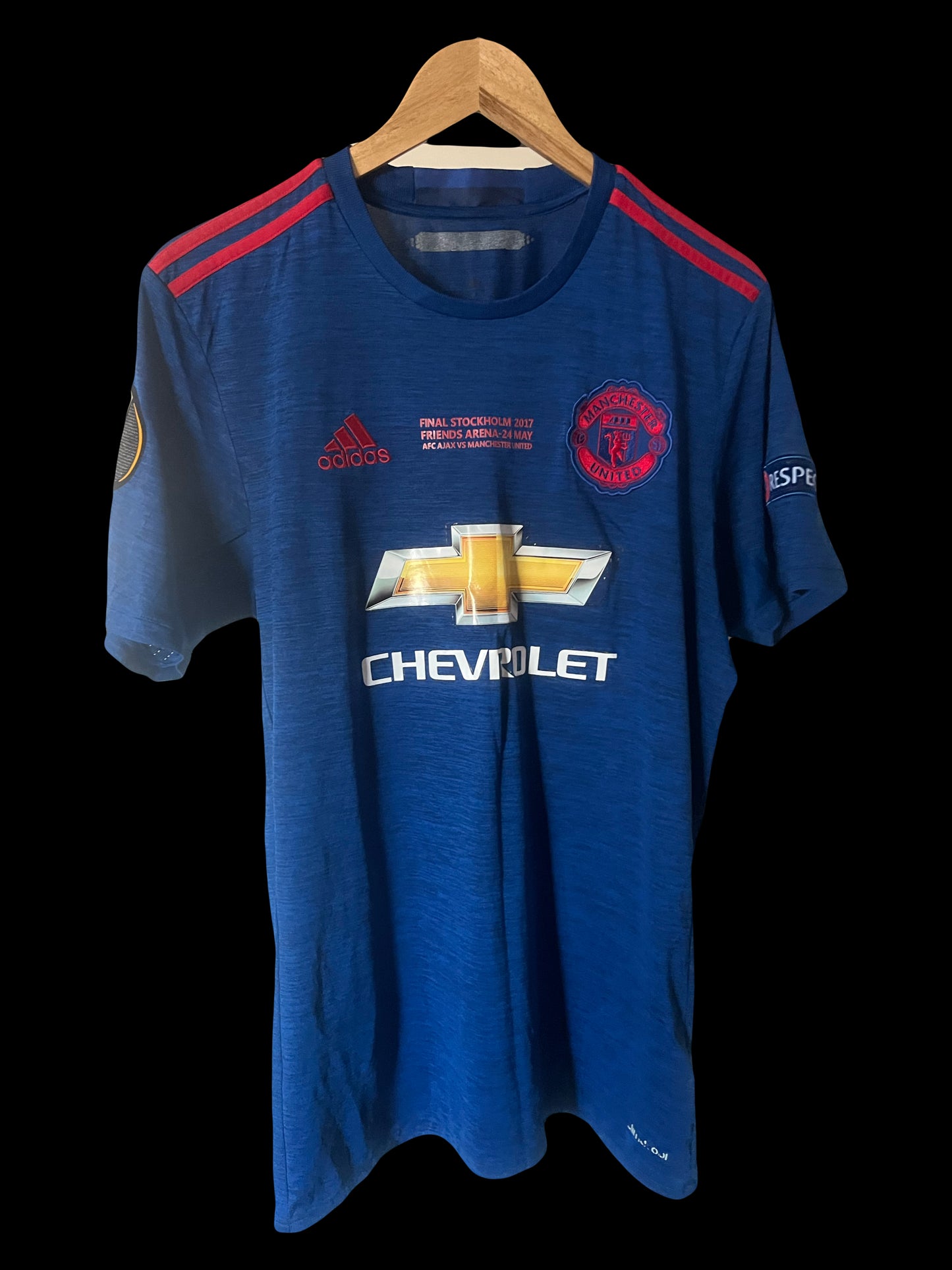 Manchester United 2016/2017 Away Football Shirt Medium - Marcus Rashford - UEL Final Match Detailing