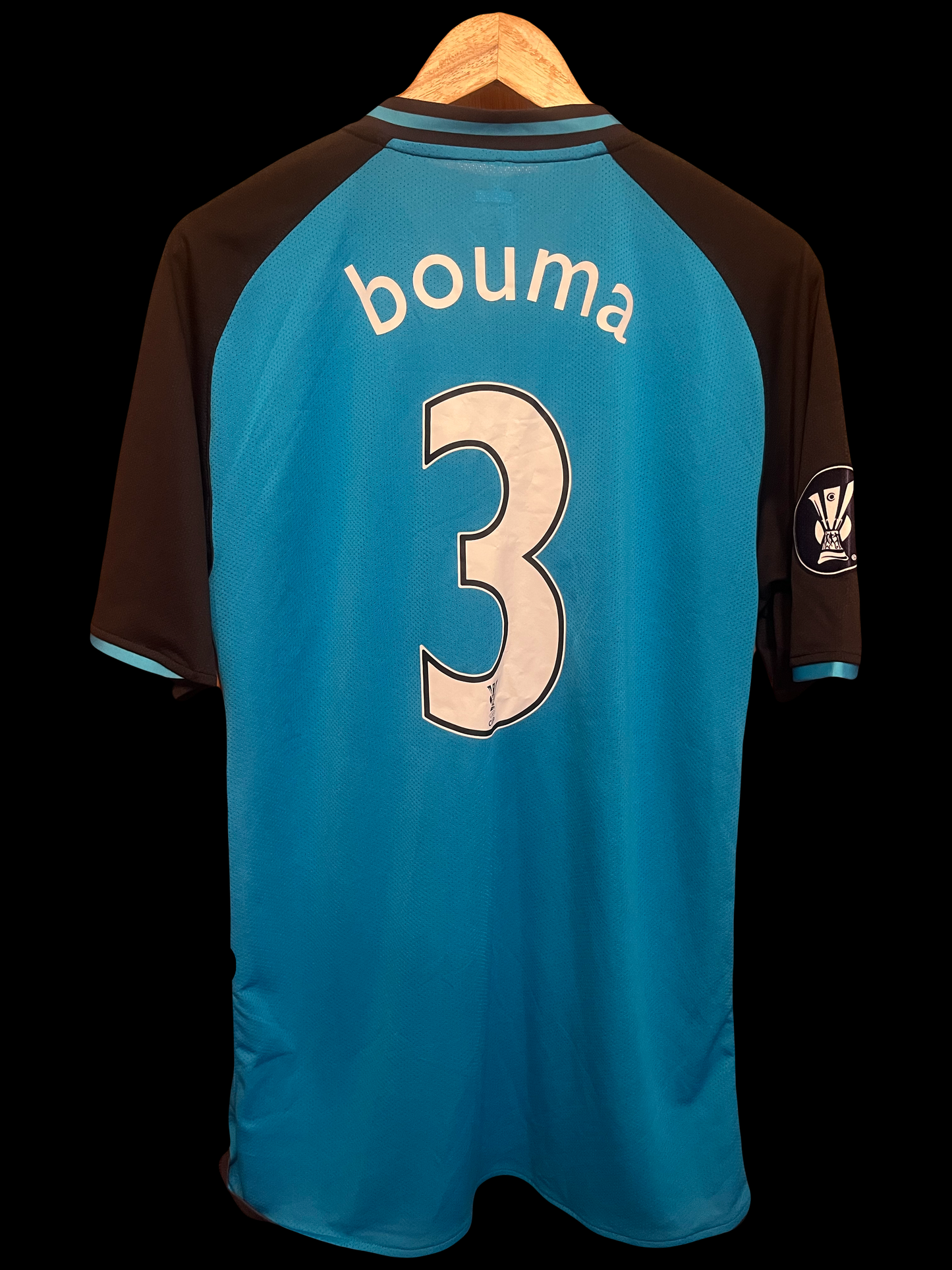 Aston Villa 2009/2010 Third Football Shirt Extra Large - Wilfried Bouma  - Matchworn UEFA Cup