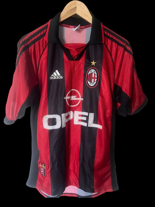 AC Milan 1998/1999/2000 Home Football Shirt Small