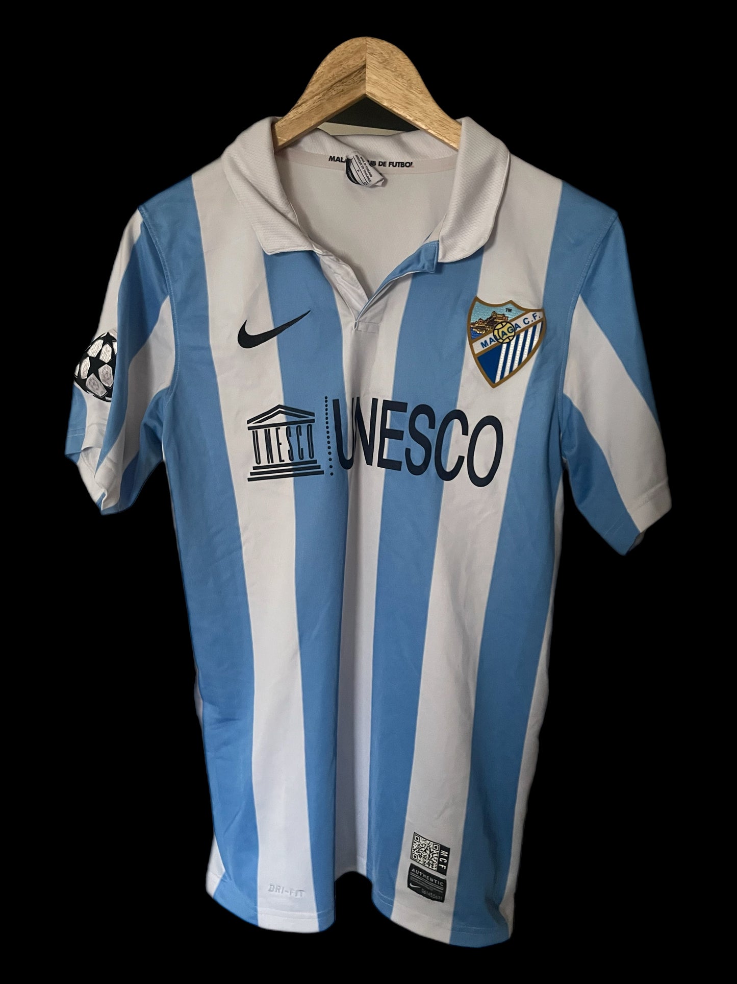 Malaga CF 2012/2013 Home Football Shirt Small