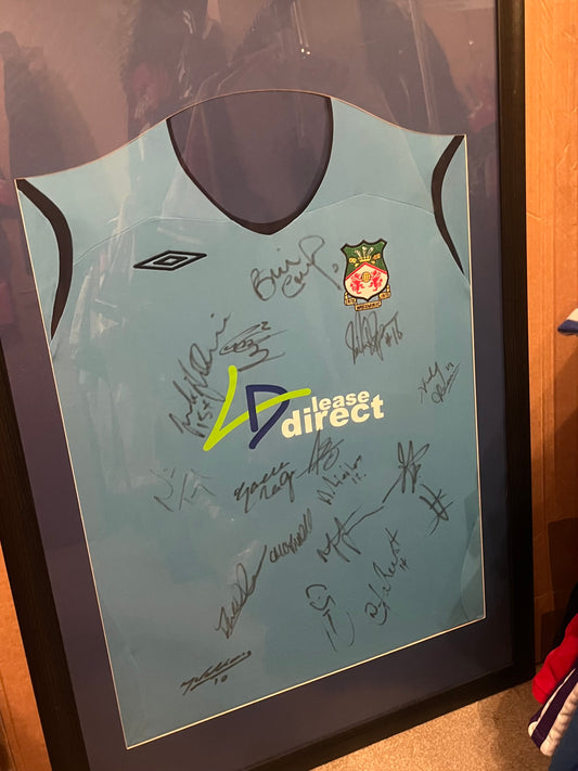 Wrexham 2008/2009 Away Football Shirt XXL - Squad Signed + Framed